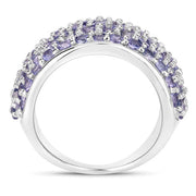 Bids.com 4.22 Carat Genuine Tanzanite .925 Sterling Silver Ring Rings