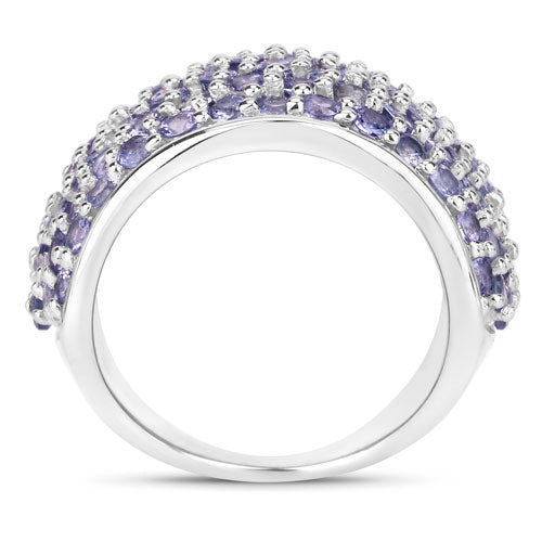 Bids.com 4.22 Carat Genuine Tanzanite .925 Sterling Silver Ring Rings