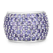 Bids.com 4.22 Carat Genuine Tanzanite .925 Sterling Silver Ring Rings