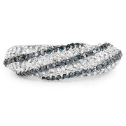 Bids.com 1.25 Carat Genuine Blue Diamond & White Diamond .925 Sterling Silver Ring Rings