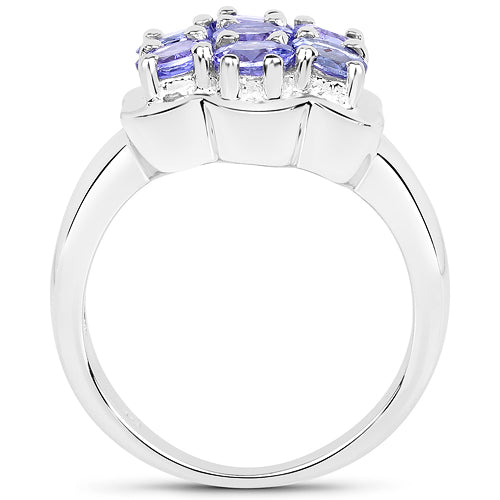 Bids.com 1.19 Carat Genuine Tanzanite .925 Sterling Silver Ring Rings