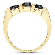 Bids.com 1.20 Carat Genuine Black Diamond .925 Sterling Silver Ring Rings
