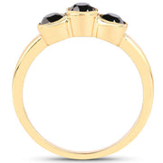 Bids.com 1.16 Carat Genuine Black Diamond .925 Sterling Silver Ring Rings