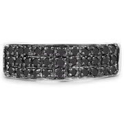 Bids.com 0.35 Carat Genuine Black Diamond .925 Sterling Silver Ring Rings