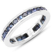 Bids.com 2.00 Carat Genuine Blue Sapphire .925 Sterling Silver Ring Rings