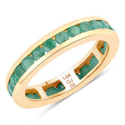 Bids.com 1.43 Carat Genuine Emerald 14K Yellow Gold Ring Rings