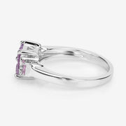 Bids.com 0.96 Carat Genuine Pink Sapphire  .925 Sterling Silver Ring Rings