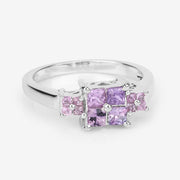 Bids.com 0.96 Carat Genuine Pink Sapphire  .925 Sterling Silver Ring Rings
