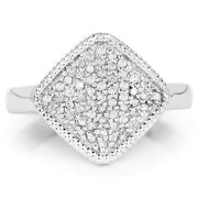 Bids.com 0.23 Carat Genuine White Diamond .925 Sterling Silver Ring Rings