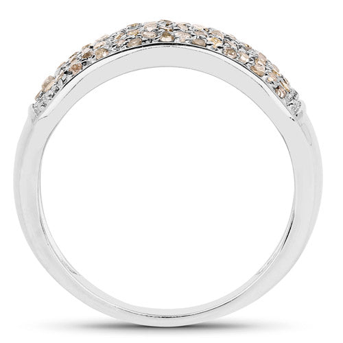 Bids.com 0.42 Carat Genuine White Diamond .925 Sterling Silver Ring Rings
