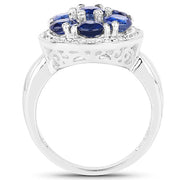 Bids.com 2.66 Carat Genuine Kyanite .925 Sterling Silver Ring Rings