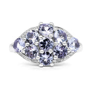 Bids.com 2.07 Carat Genuine Tanzanite .925 Sterling Silver Ring Rings