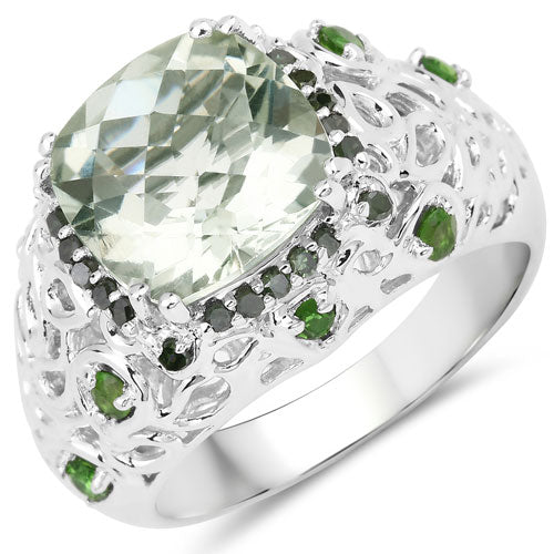 Bids.com 5.44 Carat Genuine Multi Stones .925 Sterling Silver Ring Rings
