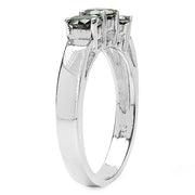 Bids.com 0.99 Carat Genuine Black Diamond .925 Sterling Silver Ring Rings