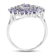 Bids.com 2.27 Carat Genuine Tanzanite .925 Sterling Silver Ring Rings