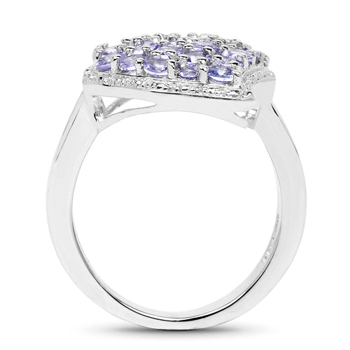 Bids.com 1.63 Carat Genuine Tanzanite .925 Sterling Silver Ring Rings
