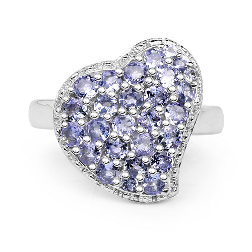 Bids.com 1.63 Carat Genuine Tanzanite .925 Sterling Silver Ring Rings