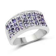 Bids.com 1.23 Carat Genuine Tanzanite .925 Sterling Silver Ring Rings