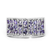 Bids.com 1.23 Carat Genuine Tanzanite .925 Sterling Silver Ring Rings