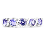Bids.com 1.15 Carat Genuine Tanzanite .925 Sterling Silver Ring Rings