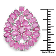 Bids.com 8.10 Carat Genuine Ruby .925 Sterling Silver Ring Rings