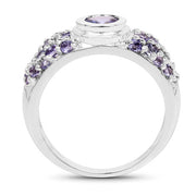 Bids.com 1.45 Carat Genuine Tanzanite .925 Sterling Silver Ring Rings