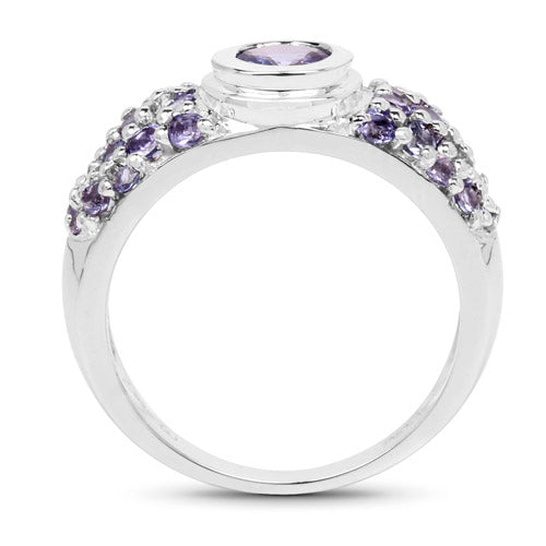 Bids.com 1.45 Carat Genuine Tanzanite .925 Sterling Silver Ring Rings