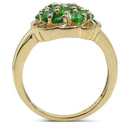 Bids.com 1.71 Carat Genuine Chrome Diopside .925 Sterling Silver Ring Rings