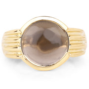 Bids.com 14K Yellow Gold Plated 4.89 Carat Genuine Smoky Quartz .925 Sterling Silver Ring Rings