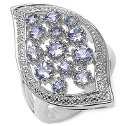 Bids.com 1.47 Carat Genuine Tanzanite .925 Sterling Silver Ring Rings