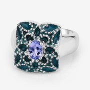 Bids.com 0.44 Carat Genuine Tanzanite .925 Sterling Silver Ring Rings