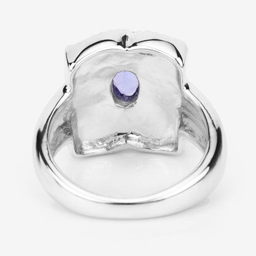 Bids.com 0.44 Carat Genuine Tanzanite .925 Sterling Silver Ring Rings