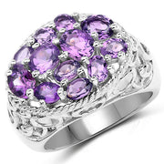 Bids.com 2.64 Carat Genuine Amethyst .925 Sterling Silver Ring Rings