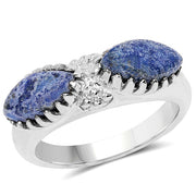Bids.com 2.28 Carat Genuine Lapis Lazuli .925 Sterling Silver Ring Rings