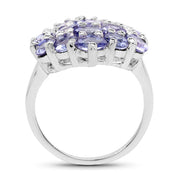 Bids.com 5.28 Carat Genuine Tanzanite .925 Sterling Silver Ring Rings