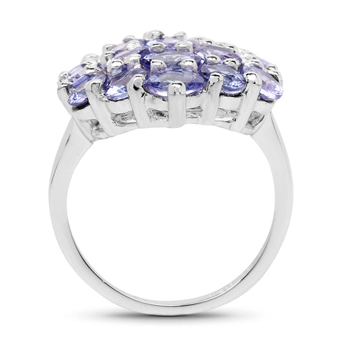 Bids.com 5.28 Carat Genuine Tanzanite .925 Sterling Silver Ring Rings