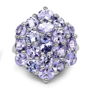 Bids.com 5.28 Carat Genuine Tanzanite .925 Sterling Silver Ring Rings
