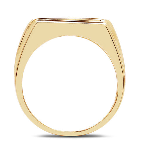 Bids.com 14K Yellow Gold Plated 0.25 Carat Genuine Blue Diamond .925 Sterling Silver Ring Rings