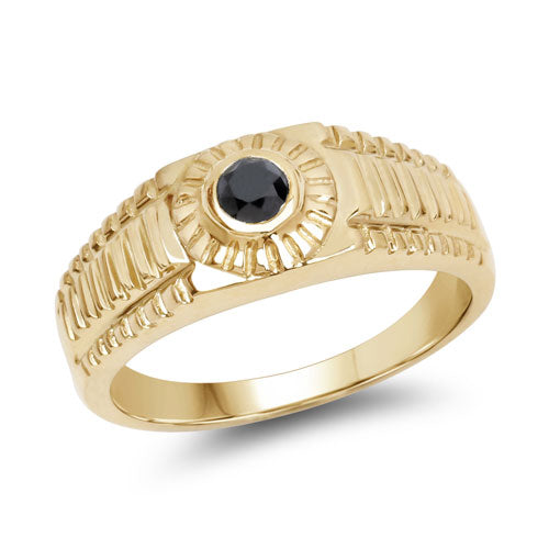 Bids.com 0.20 Carat Genuine Black Diamond .925 Sterling Silver Ring Rings