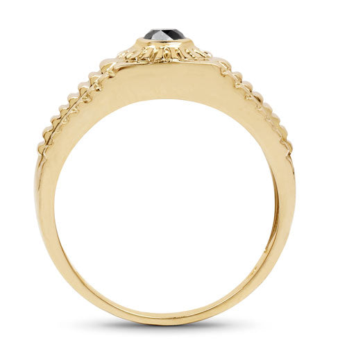 Bids.com 0.20 Carat Genuine Black Diamond .925 Sterling Silver Ring Rings