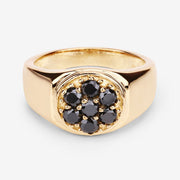 Bids.com 0.91 Carat Genuine Black Diamond .925 Sterling Silver Ring Rings