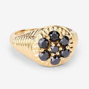 Bids.com 0.91 Carat Genuine Black Diamond .925 Sterling Silver Ring Rings