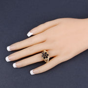 Bids.com 0.91 Carat Genuine Black Diamond .925 Sterling Silver Ring Rings