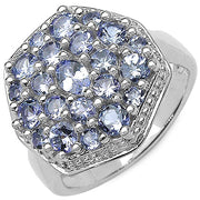 Bids.com 1.61 Carat Genuine Tanzanite .925 Sterling Silver Ring Rings