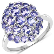 Bids.com 2.31 Carat Genuine Tanzanite .925 Sterling Silver Ring Rings