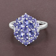 Bids.com 2.31 Carat Genuine Tanzanite .925 Sterling Silver Ring Rings