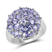 Bids.com 2.79 Carat Genuine Tanzanite .925 Sterling Silver Ring Rings