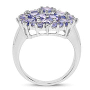 Bids.com 2.79 Carat Genuine Tanzanite .925 Sterling Silver Ring Rings