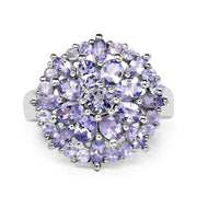 Bids.com 2.79 Carat Genuine Tanzanite .925 Sterling Silver Ring Rings