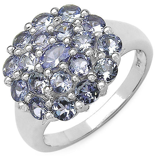 Bids.com 1.83 Carat Genuine Tanzanite .925 Sterling Silver Ring Rings